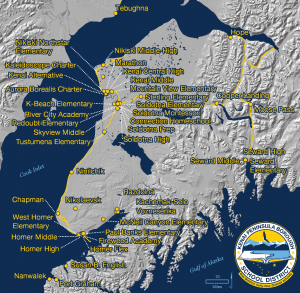 KPBSD schools map 2016