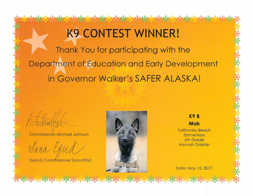 K9 Contest Winner K9B K-Beach