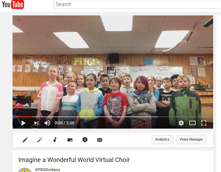 2017 Imagine a Wonderful World virtual choir