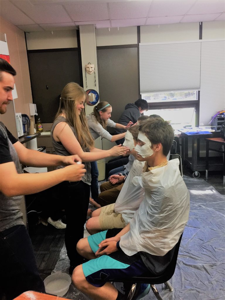 Meredith McCullough PL Advanced French class and carnival masks KCHS