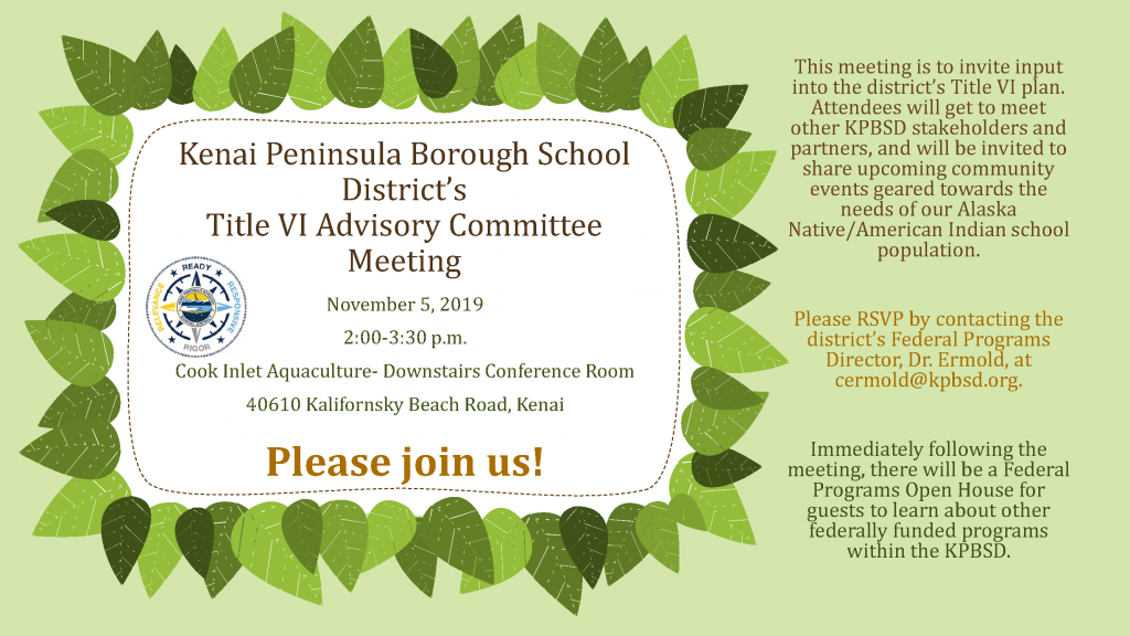 2019-11-5 Title VI Advisory Committee Meeting