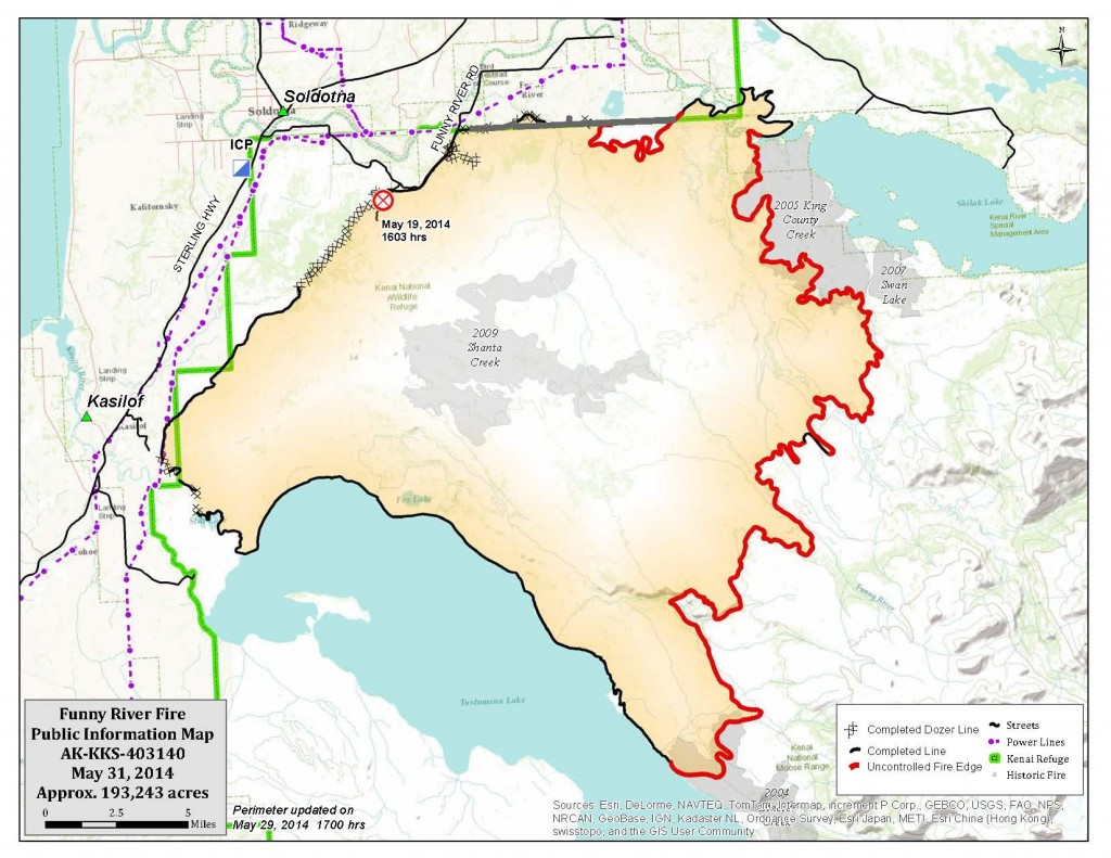 Funny River Fire Map 5-31-14
