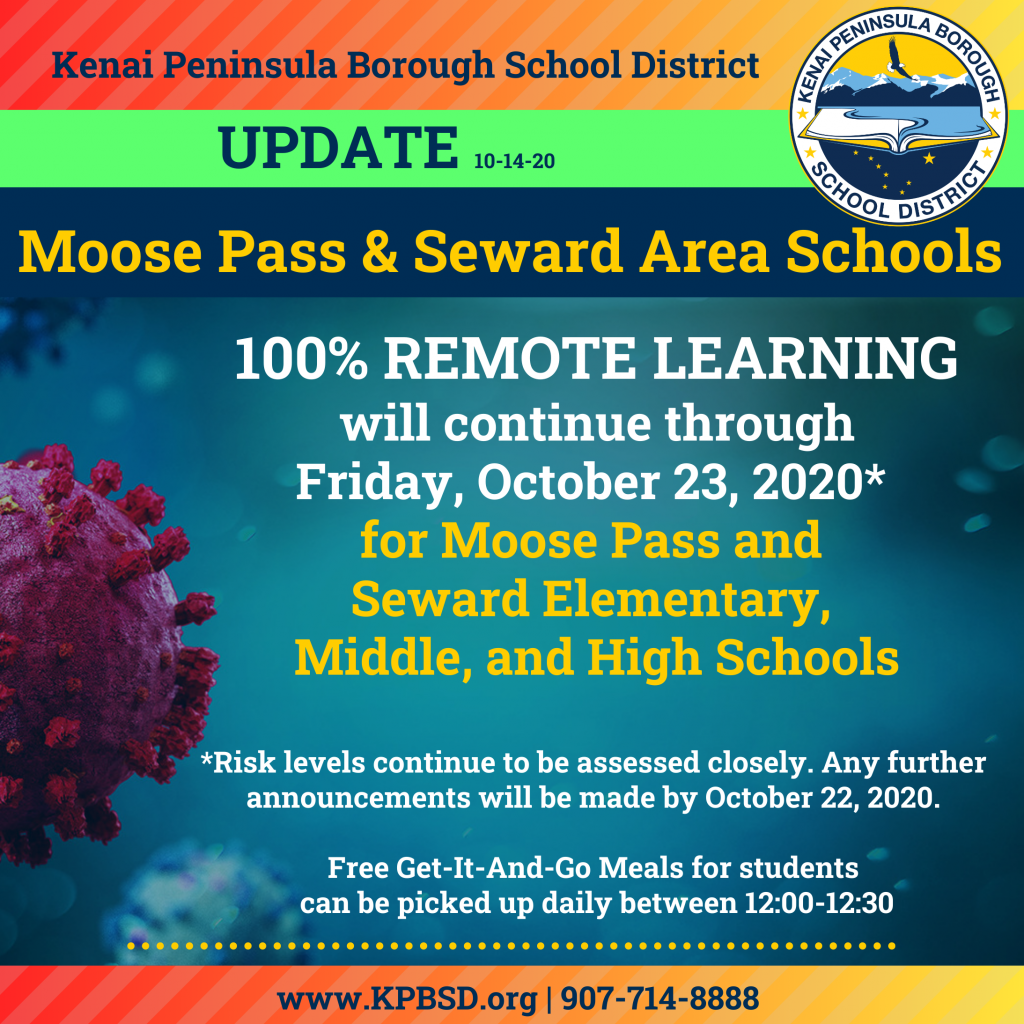 100% Remote Learning extended for schools in Eastern Kenai Peninsula