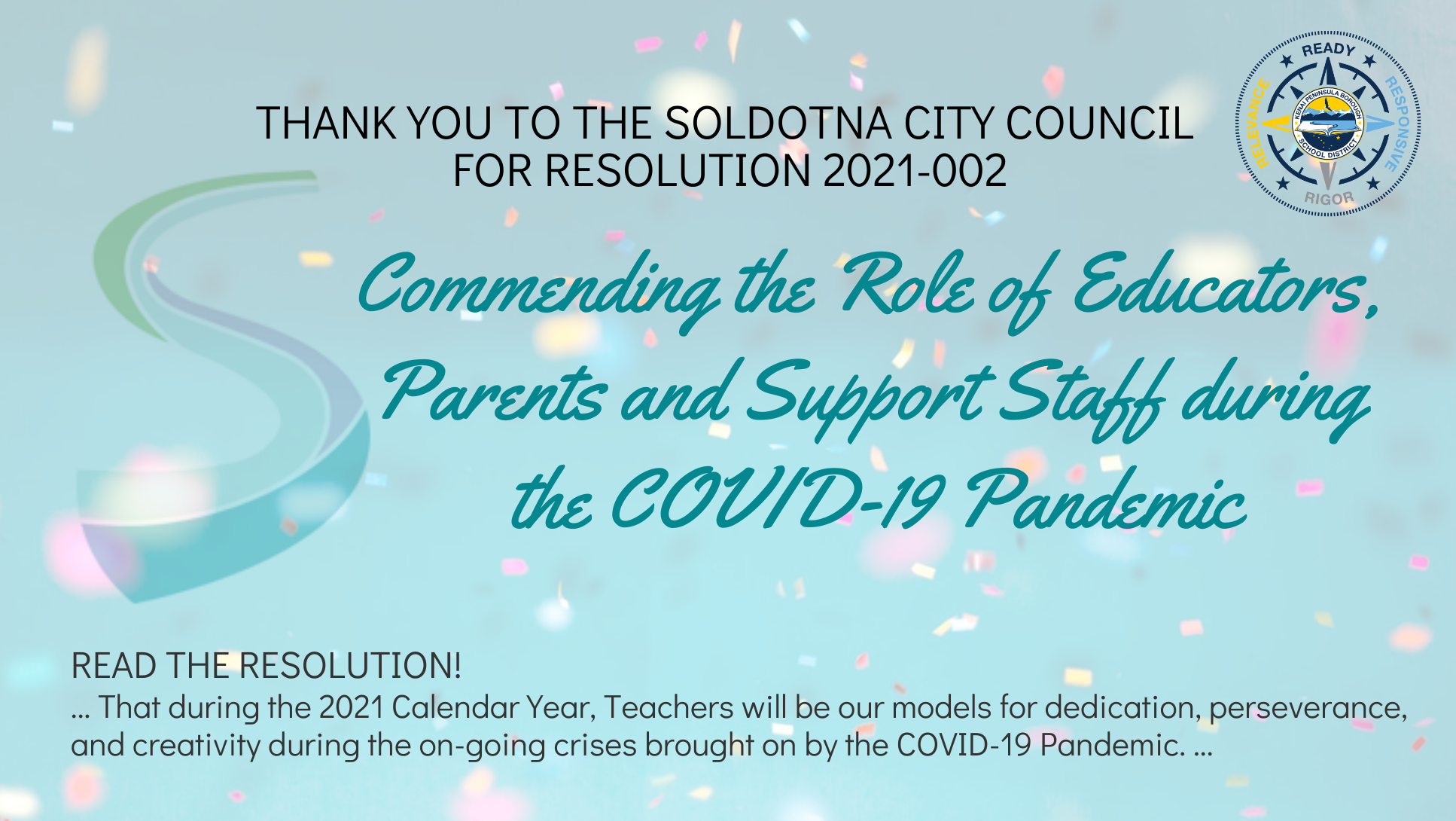 City of Soldotna commends role of educators, parents and support staff